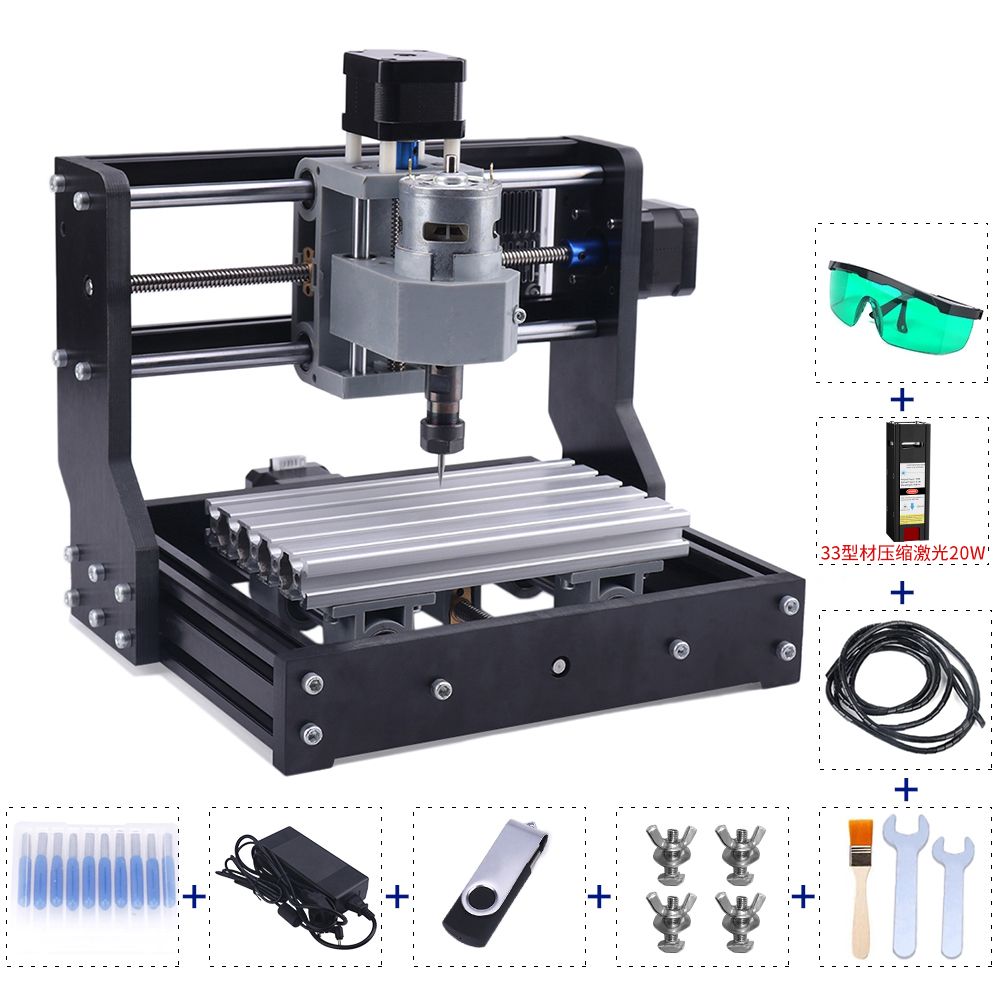 목공 선반 레이저 날인기 아크릴 목재 절단 커팅기 소형 cnc 조각기 DIY 3D 마킹 : 우성상점