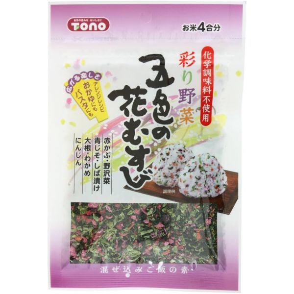 토노 오색 하나 꽃 무스비 32g x 4개 후리가케 일본 : 루키빌