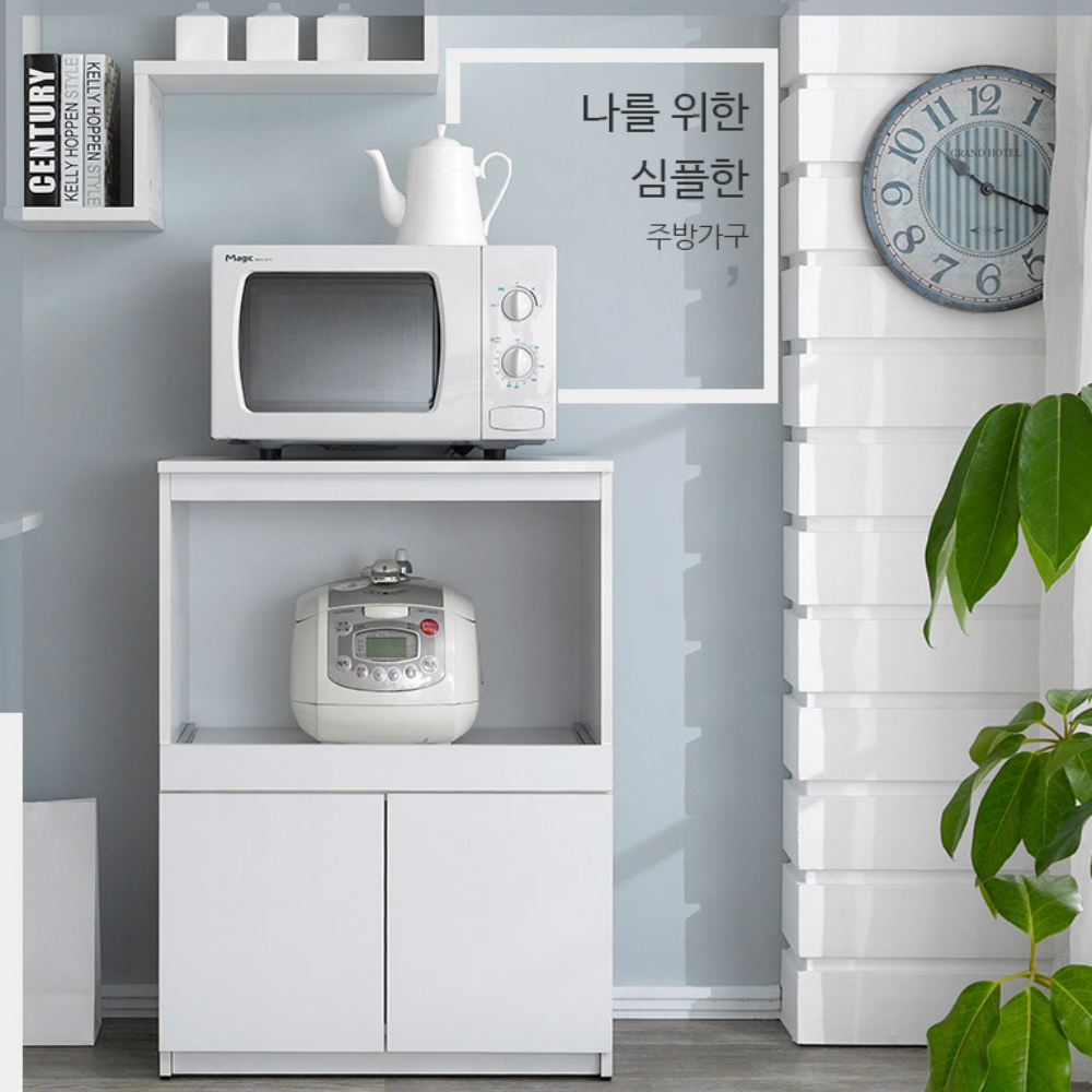 큐커장 큐커받침대 전자렌지대 주방수납장 800렌지 수납장 : 용이점빵