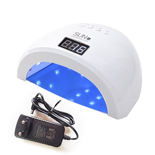 e세상 전문가용 고출력 UV LED SUN 48w 젤램프 어댑터 포함 젤네일 셀프 네일아트 : e세상