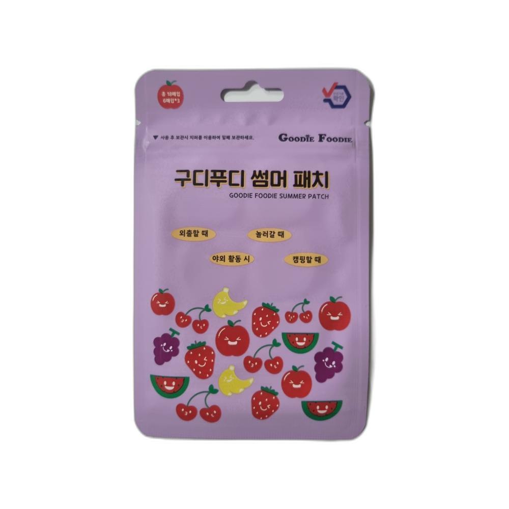 구디푸디 과일 썸머패치 밴드 스티커 18개입 : 불편함을비움 KF94