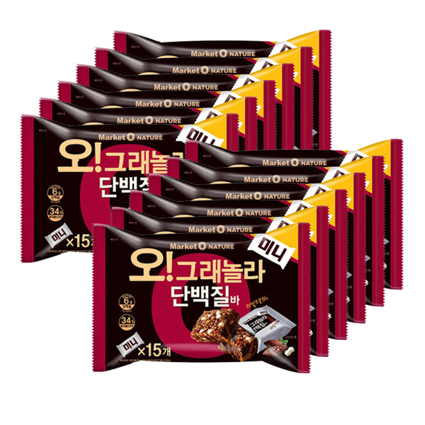오리온 마켓오 오그래놀라바 단백질바 미니 192gx12개(1BOX) : 스윗몬24