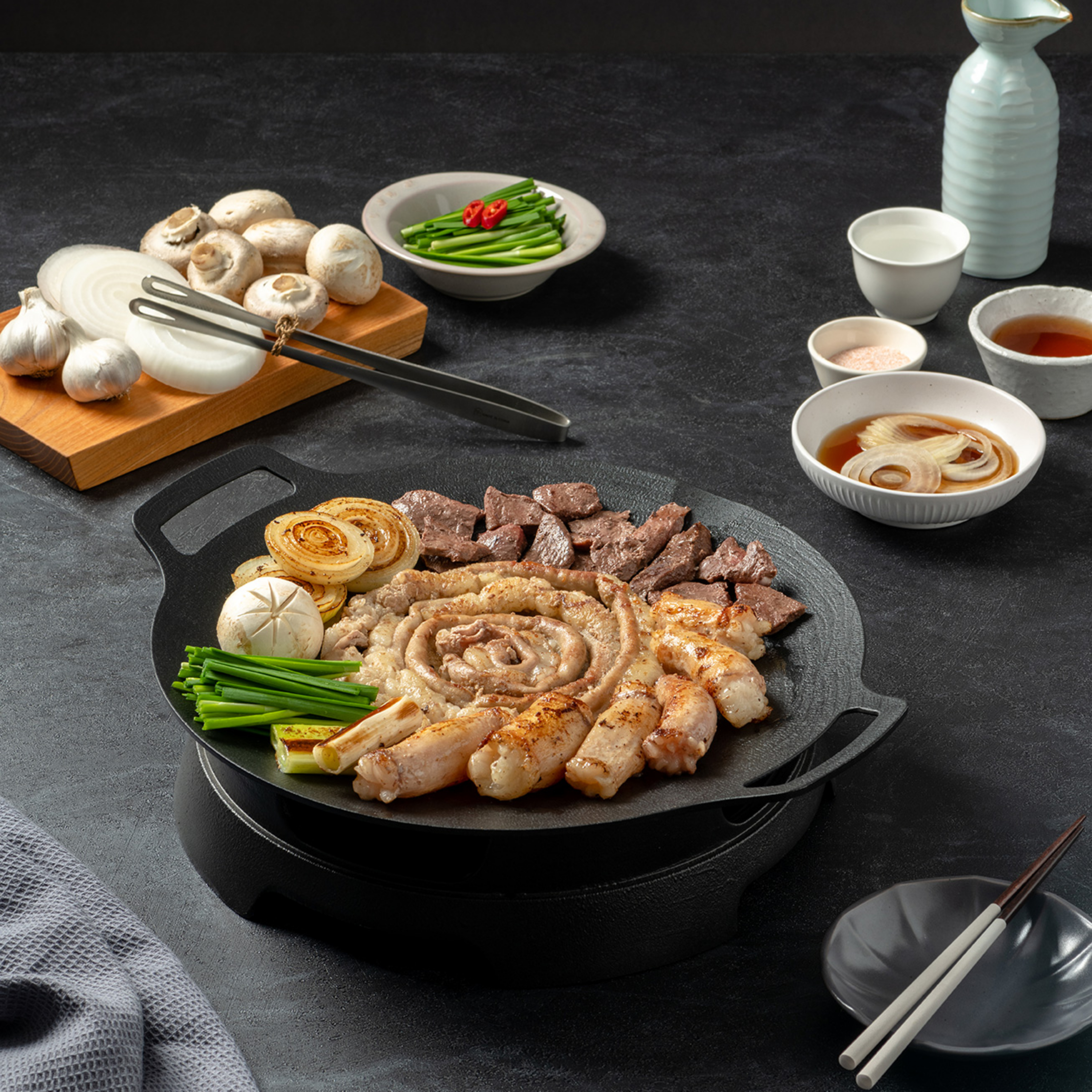 한우 곱창 소곱창 대창 소염통 세트 1kg (소스포함) : 진심한우곱창