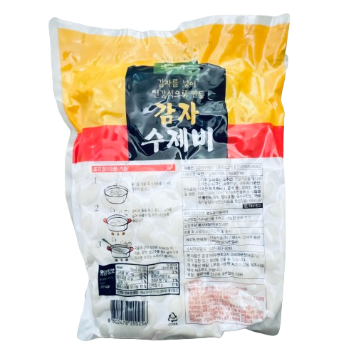 미농 감자 수제비 1kg 사리 분식 감자탕 떡 간식 음식 도시락 반찬 식사 업소용 : 반송농산