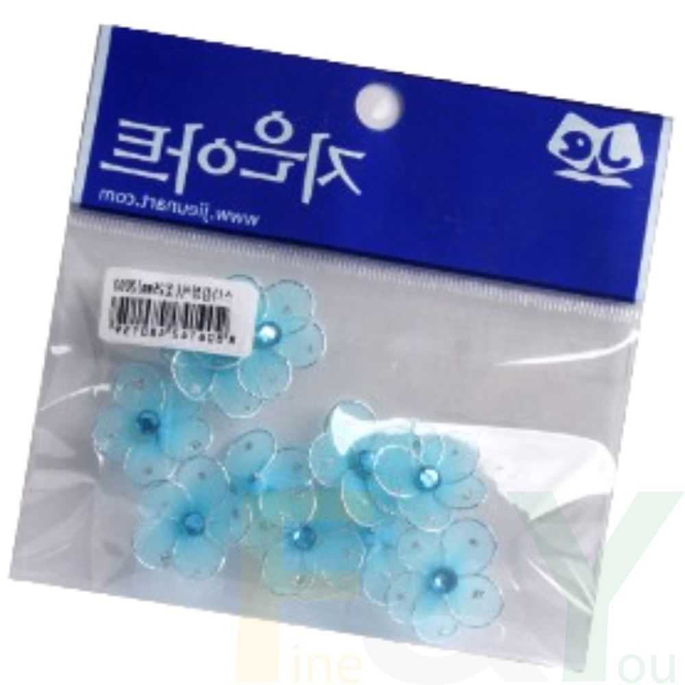 파인앤유 꽃모양 장식 25mm (하늘) 만들기키트 DIY인테리어소품 : 파인앤