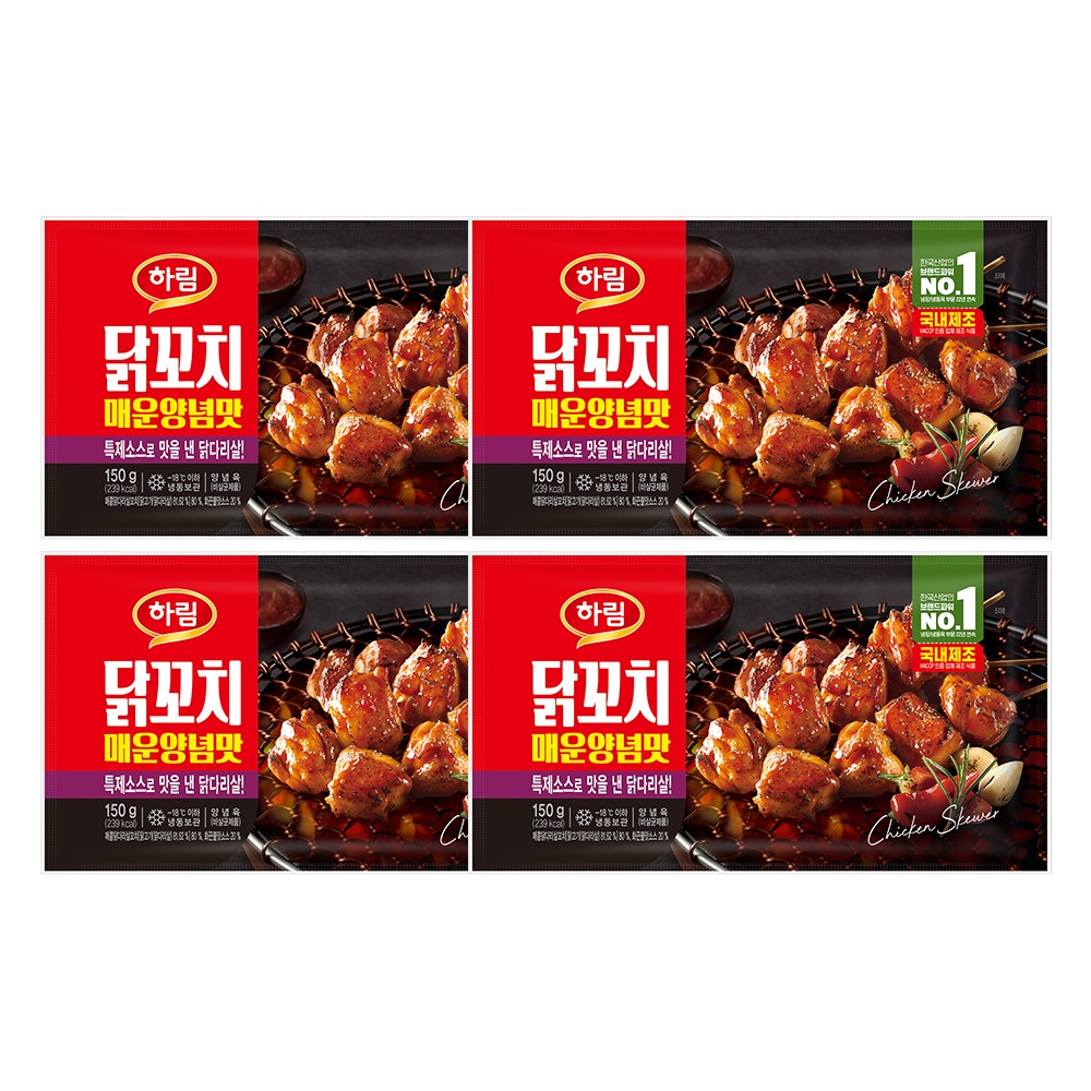 하림 닭꼬치 매운양념맛 150g 4팩 : 맛있는 이야기