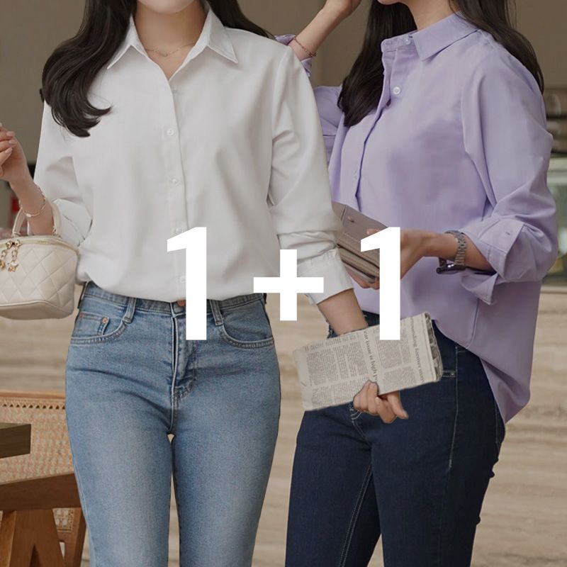 [클릭앤퍼니] (1+1)리로브링클프리 베이직셔츠 (BL67134_1) : 클릭앤퍼니