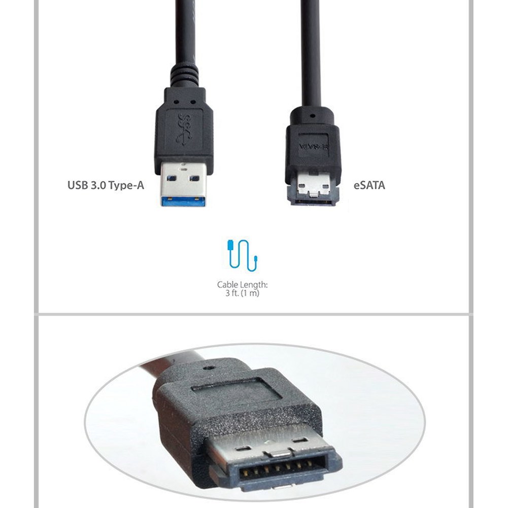 ESATA DC 5V 전원-USB 3.0 어댑터, USB3.0-HDD SSD/ODD ESA : 칠글로리