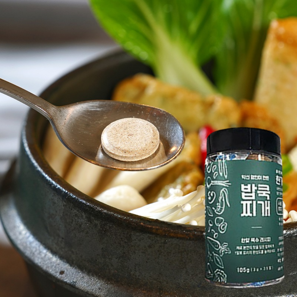 코인육수 밥쿡찌개 105g x 2통 고체육수 한알육수 초간편 천연조미료 : 리더마켓원