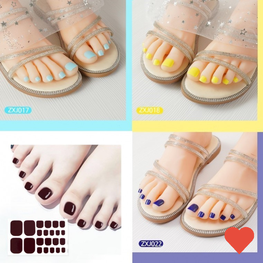 네일아트 심플 컬러 풋 셀프 네일케어 붙이는 스티커 : 7nTWOmart