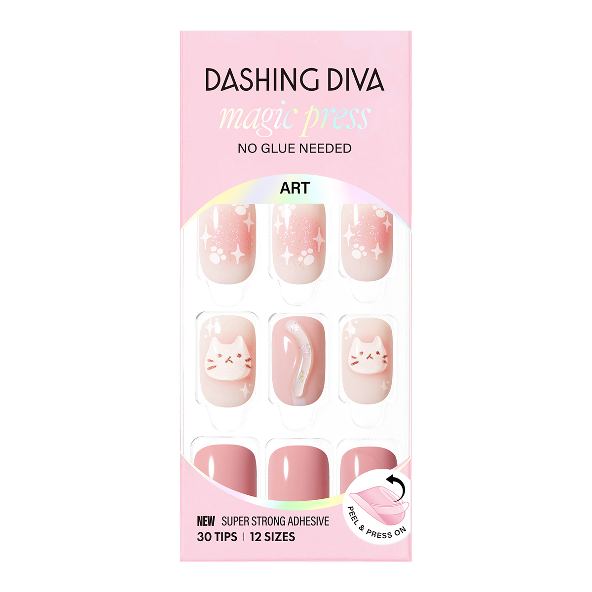 데싱디바 매직프레스 치크 미유 (레귤러 라운드) 네일팁 : DASHING DIVA