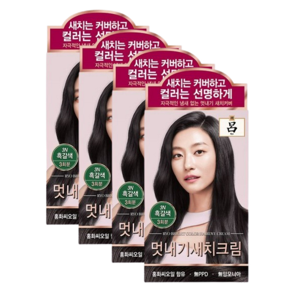 려 우아채 멋내기 새치크림 흑갈색 4개 : 가사남