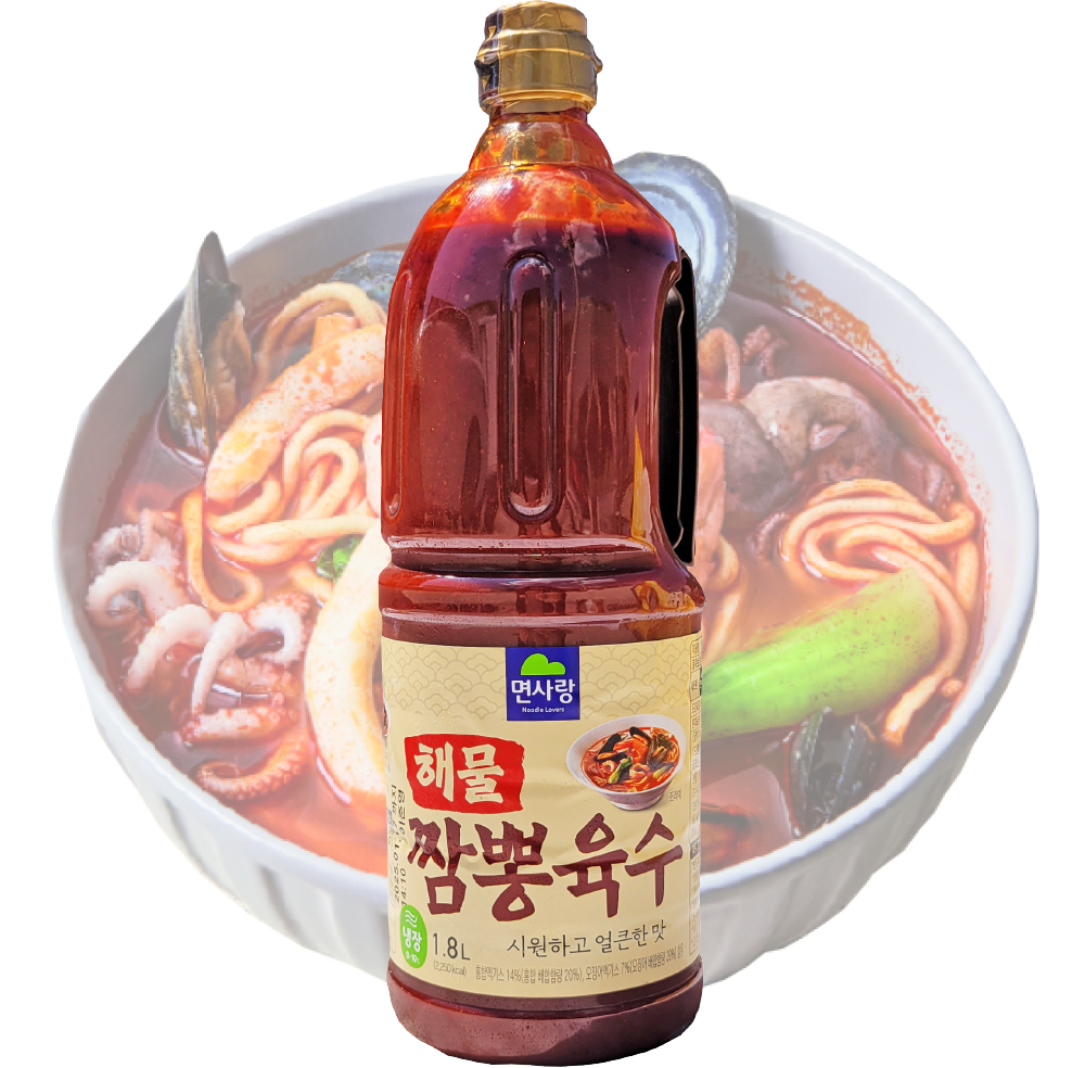 면사랑 해물 짬뽕육수 1.8L 짬뽕소스 다시 국물 육수 양념장 : 먹는데 진심