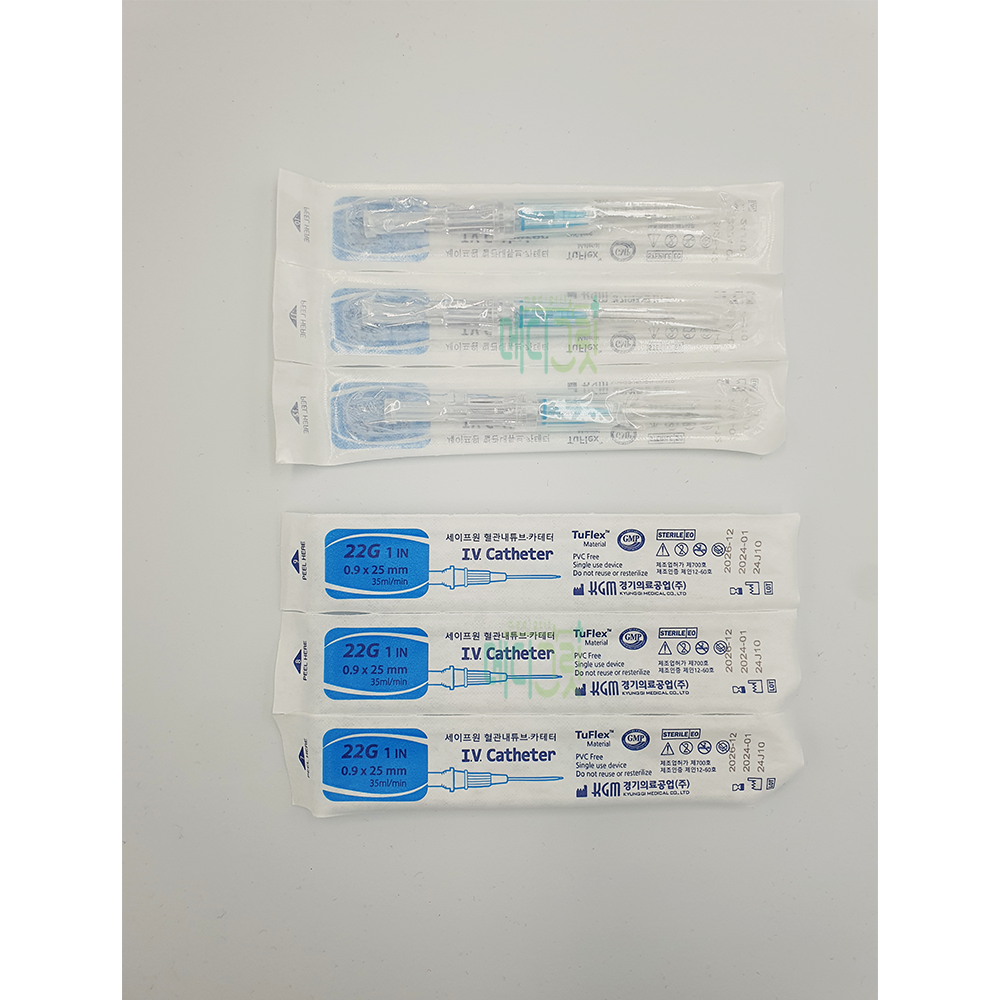 경기 정맥카테타 22G 50개입 / 세이프원 safeone IV Catheter : 메디그릿