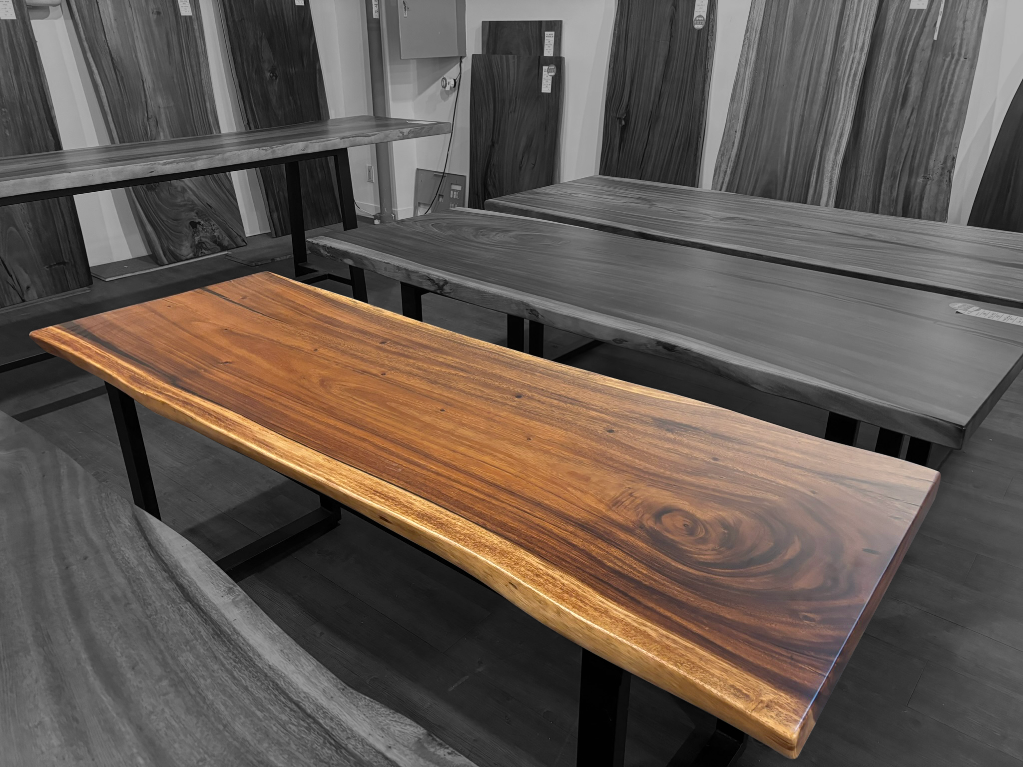 [원가SALE] 에콰도르브릭스톤 우드슬랩 1800 테이블 원목식탁 A240607005 : ALLWOOD