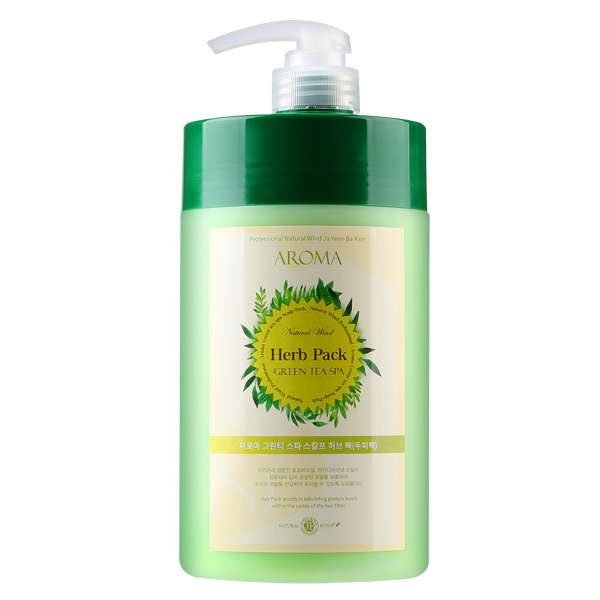 자연바람 아로마 그린티 스파 스캘프 허브 두피 헤어팩(모발보습 각질제거) 1000ml : SSAGDA