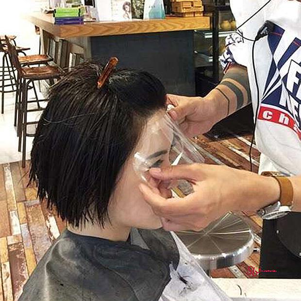 페이스쉴드 얼굴가리개 실드 마스크 염색 파는곳 투명 파마 미용실 헤어컷팅 얼굴보호필름ab : 셀러버디샵