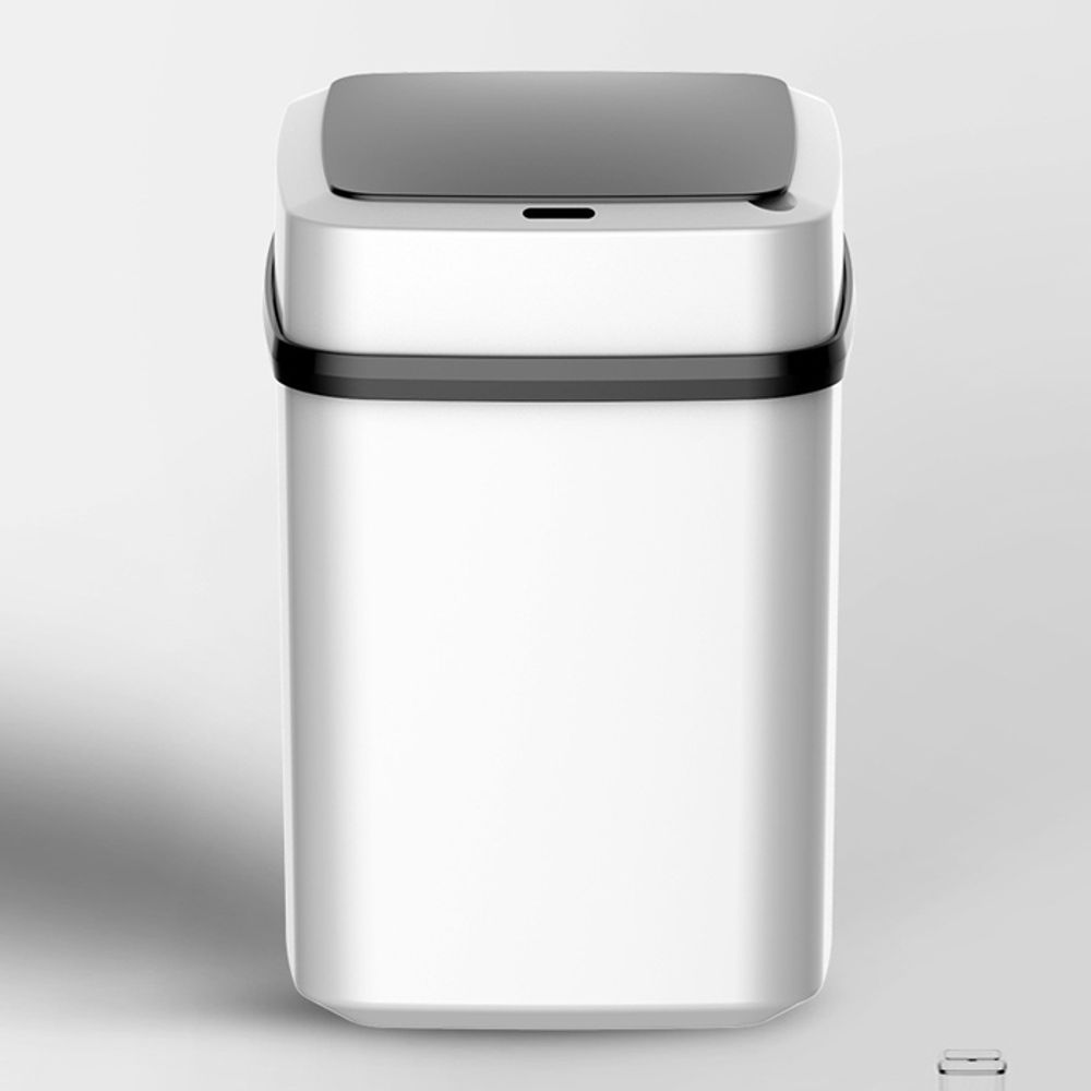 자동 센서 휴지통 쓰레기통 스마트 무소음 화장실 12L : 과즙푸디