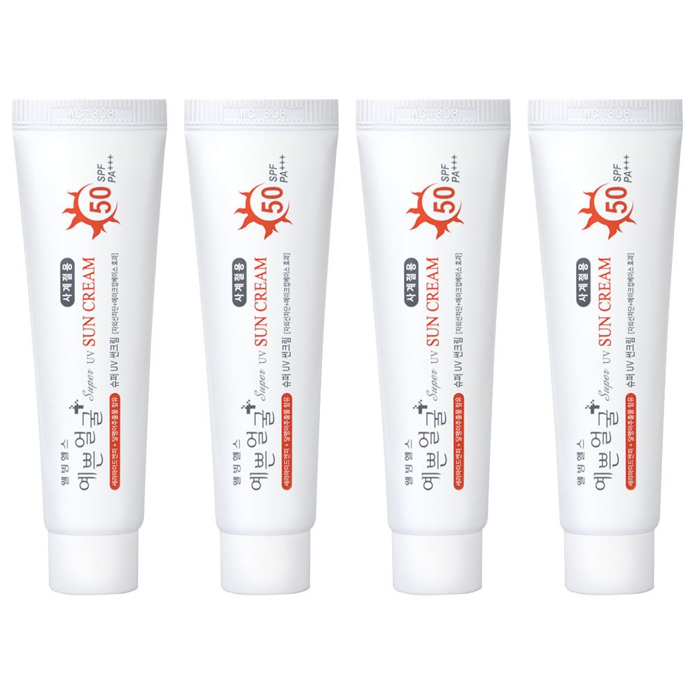 웰빙헬스 예쁜얼굴 썬크림 25g 4개 : 다산메디