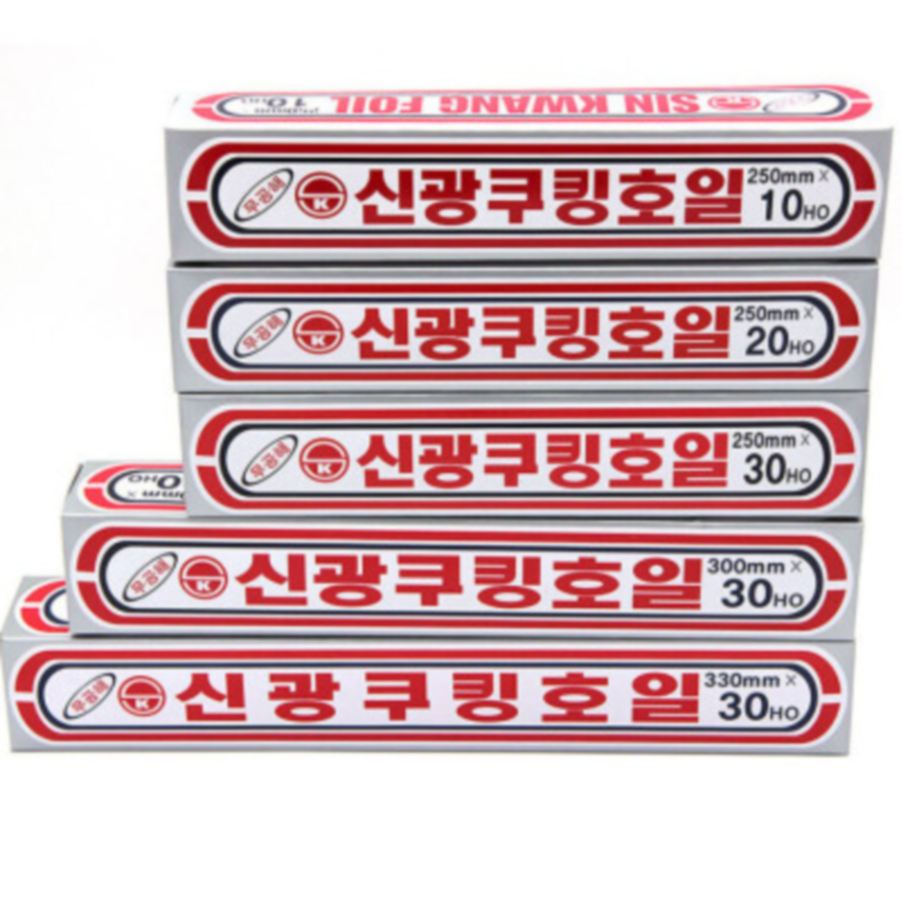 신광쿠킹호일 은박지 알루미늄호일 30개 1박스 250mmX10HO(4M) : 루미뇽