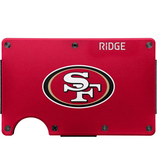 The Ridge 더 리지 NFL 월렛 - 샌프란시스코 49ers 슬림 월렛, 카드... 블록 칩 리더, 현금 스트랩이 있는 미니멀리스트 & 엑 : 나인티스보이즈