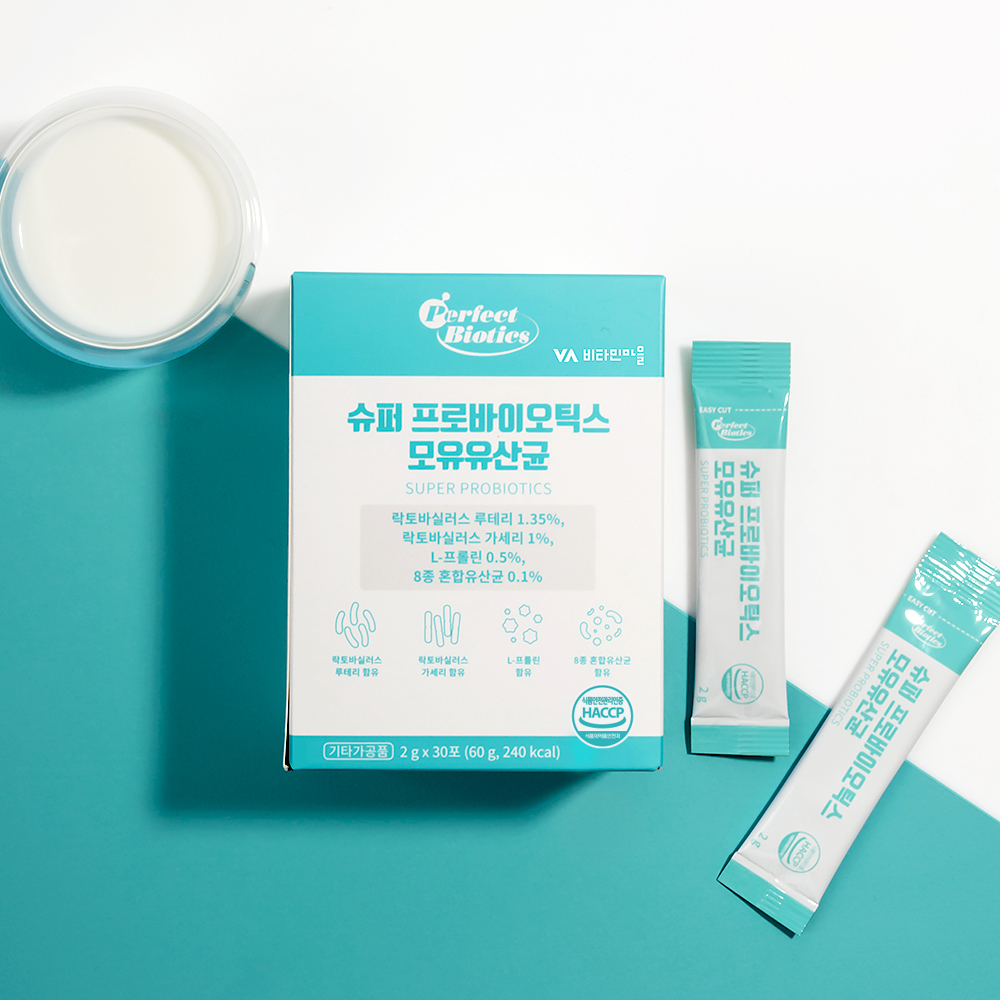 비타민마을 퍼펙트바이오틱스 슈퍼 프로바이오틱스 모유유산균 생유산균 30포, 5개 : 비타민마을