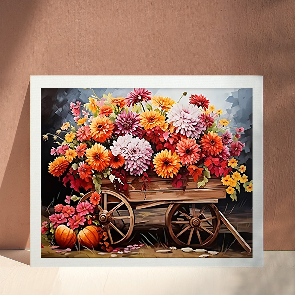 골피아 DIY 그림그리기 유화세트 40 x 50 cm, 꽃수레 : 1BD