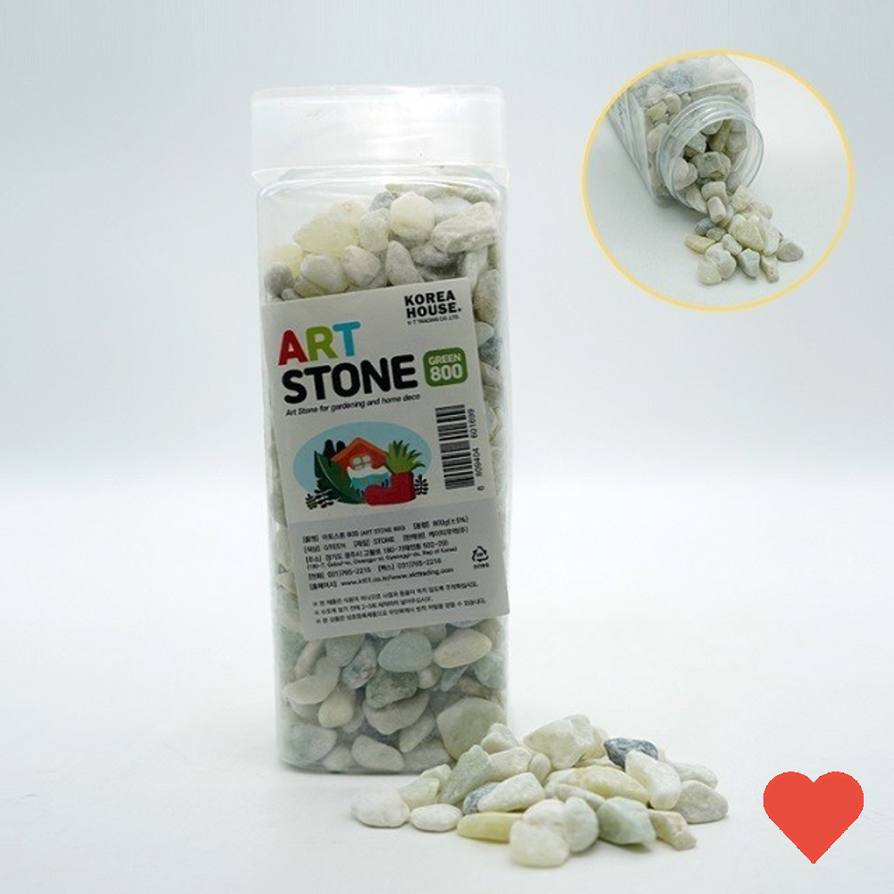 원예용품 조경 스톤 그린 청옥 800g 어항 화분 돌 : tONEmart