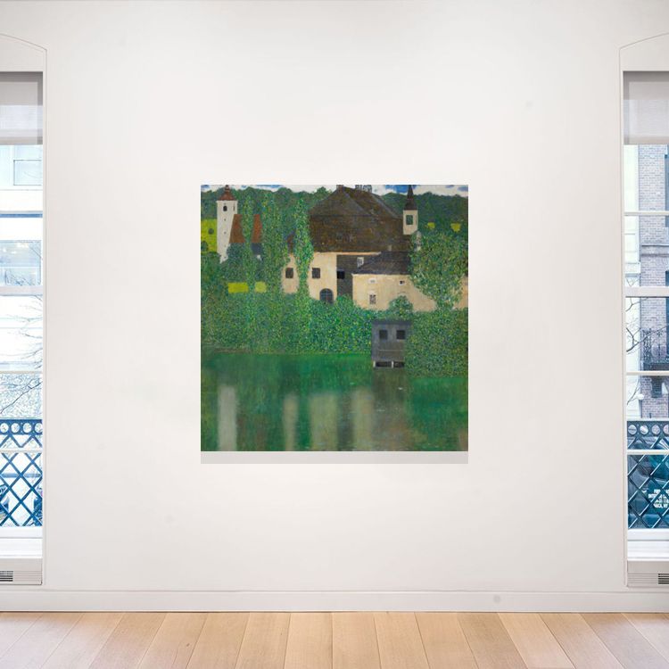 구스타프클림트 아테제호수 캄머 성 물그림 풍경화 Lake 거실 아트 : 감각의 제국