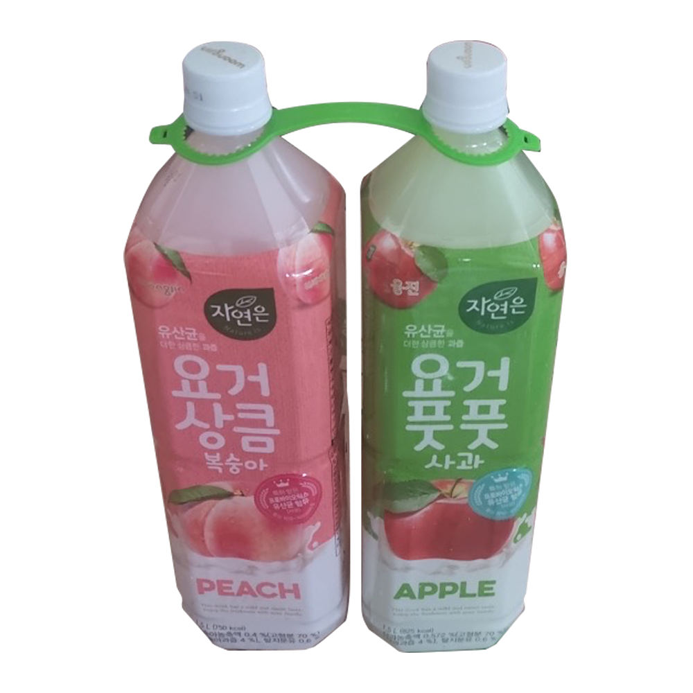웅진식품 요거상큼 복숭아+요거풋풋 사과 (1.5L x 2입) : 푸드엔마트