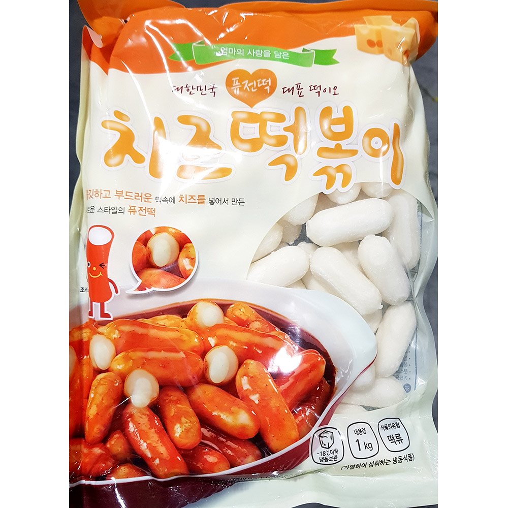 냉동 치즈 쌀 떡볶이 떡 1000g 모짜렐라 떡뽁기 : 이해가구백화점