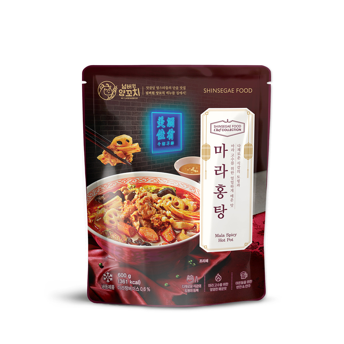[메가세일] 신세계푸드 쉐프컬렉션 넘버원양꼬치 마라홍탕 600g 3개 마라탕 : 신세계푸드 본사직영몰