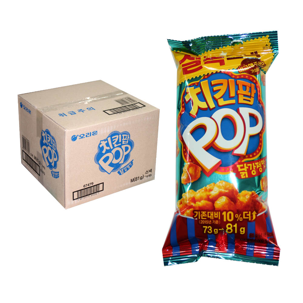 오리온 치킨팝 닭강정맛 81g x 16개입 : 주식회사 세븐스타몰