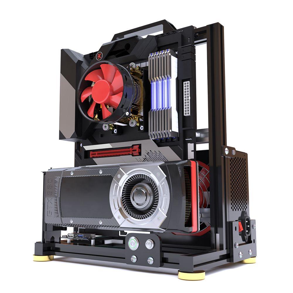 알루미늄 합금 컴퓨터 부품 포좌 선반 ITX MATX EATX 이중 소켓 : 헤븐리 파워