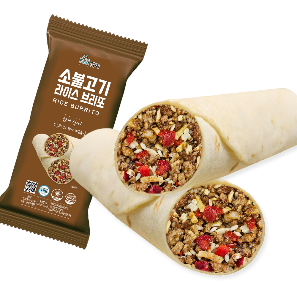 [담짜] 소불고기 라이스 브리또 143g 아침식사대용 간편식 다이어트음식 : 간편홈쿡