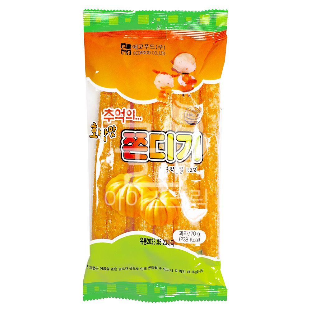 추억의과자 쫀디기 70g 30개 호박맛 1BOx호박쫀드기 : 초리의 보물창고