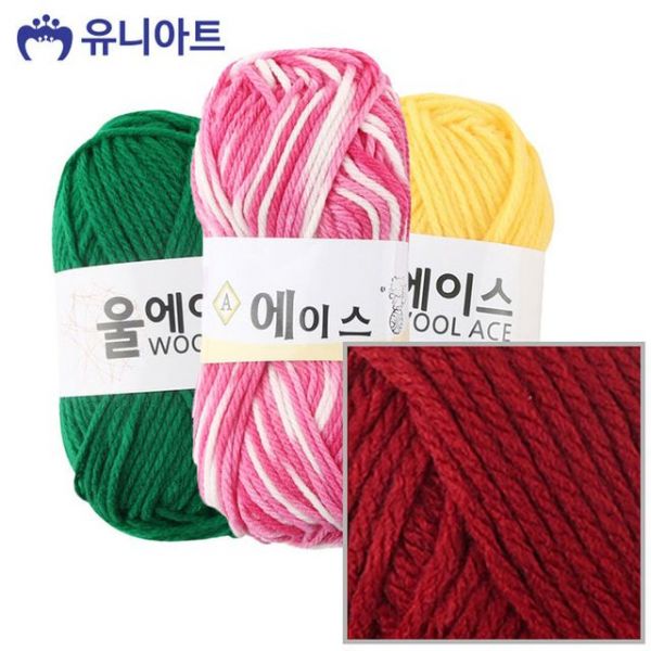 털실 뜨개실 목도리 모자 태교 코바늘 뜨개질 DIY 유니아트(털실) 4000 에이스 (4개입) (NO.494) : 픽처스그램1