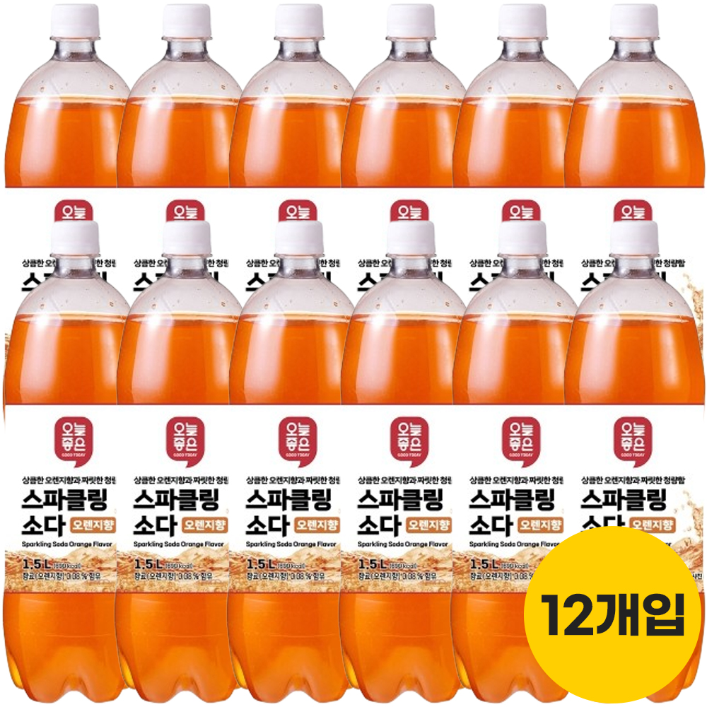 오늘좋은 스파클링 소다 오렌지향 1.5Lx12개 : 롯데마트단독상품공식몰