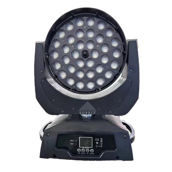 Sufeiy LED 워시 줌 무빙 헤드 라이트 터치 스크린 DMX512 디스코 파티 무대 조명 36x18W RGBWAUV 6 인 1 개 : 마노상사