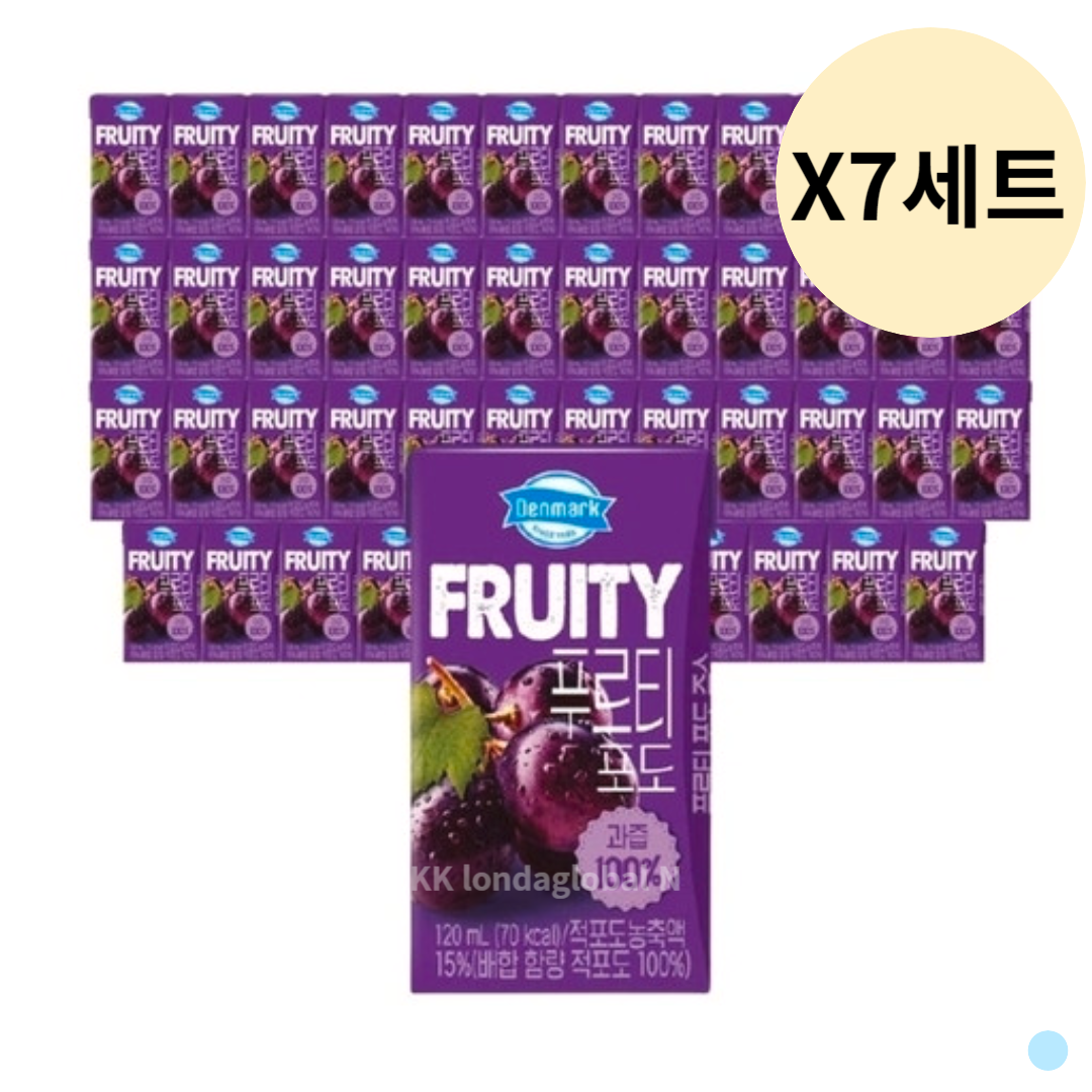 동원 푸르티 포도 과즙 과일 주스 120ml 48개 X 7 : 하이하이글로벌