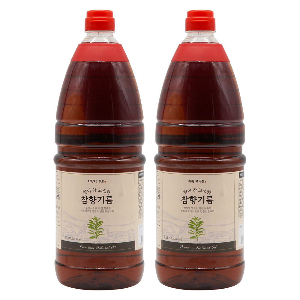이장네 향이 참 고소한 프리미엄 업소용 대용량 식당용 참향기름 1.8L  : 머니허니
