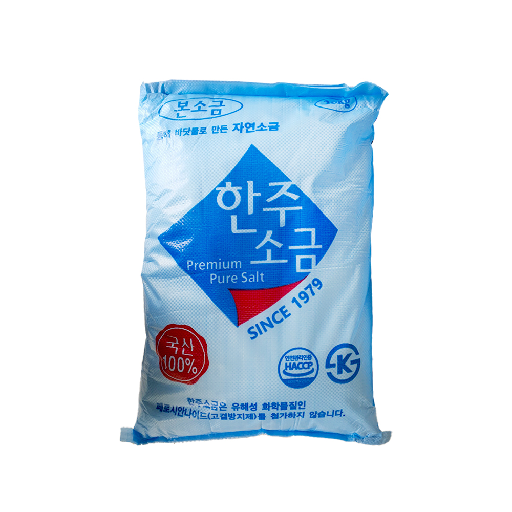 한주 본소금 25kg x 60포 / 정제소금 정제염 대량구매 가능 : 국산천일염유통법인