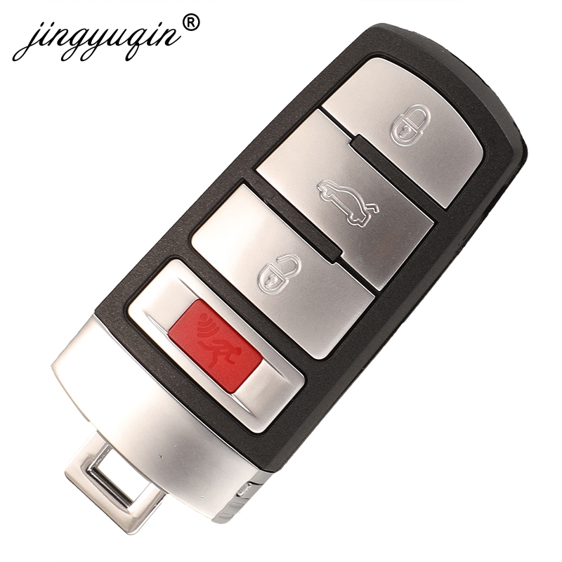 Jingyuqin 스마트 원격 자동차 키 포브 VW 폭스바겐 파사트 2006-2013 CC 2009-2015 FCCID NBG009066T 용 4 버튼 315MHz ID48... 