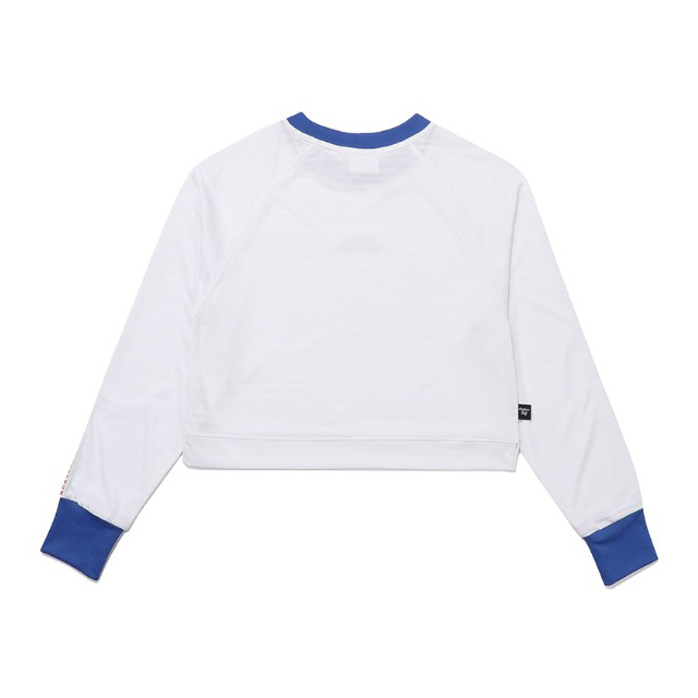 말본 아울렛 여름 여성 골프 로고 테이프 긴팔 크롭 티셔츠 H-22PRL18WHT : pink basket