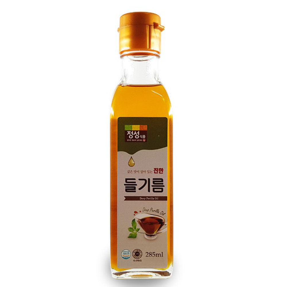 정성식품 참진한 들기름 285ml 2개 : 팀 SHOP