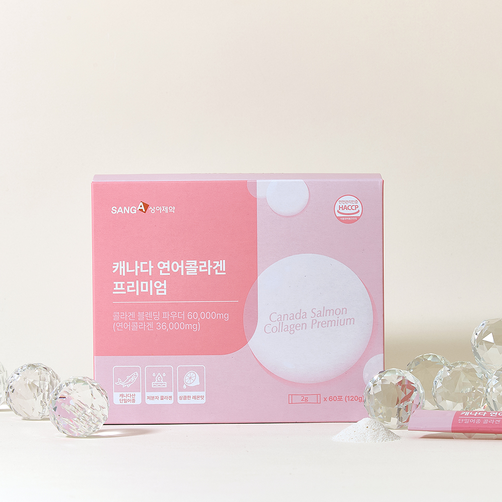 상아제약 캐나다 연어 피쉬콜라겐 2g x 60포 초저분자 파우더 피부미용 프리미엄 레몬맛 : 상아제약 주식회사