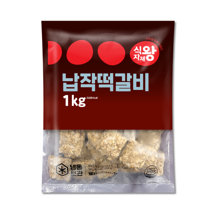 식자재왕 납작 떡갈비 (21gx48) 1kg : 식자재왕