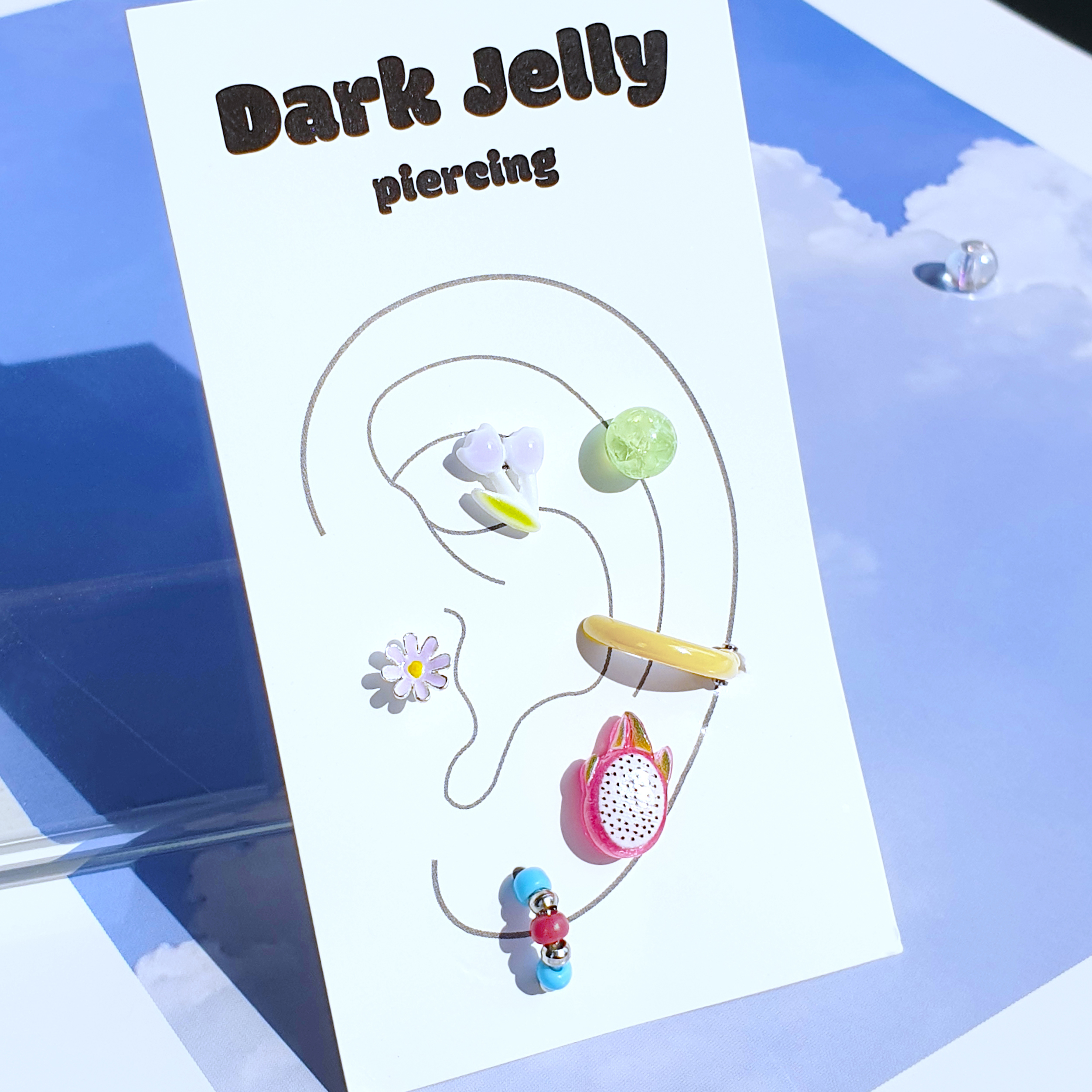 트로피칼 과일 용과 피어싱 세트 다크젤리피어싱 : Dark Jelly
