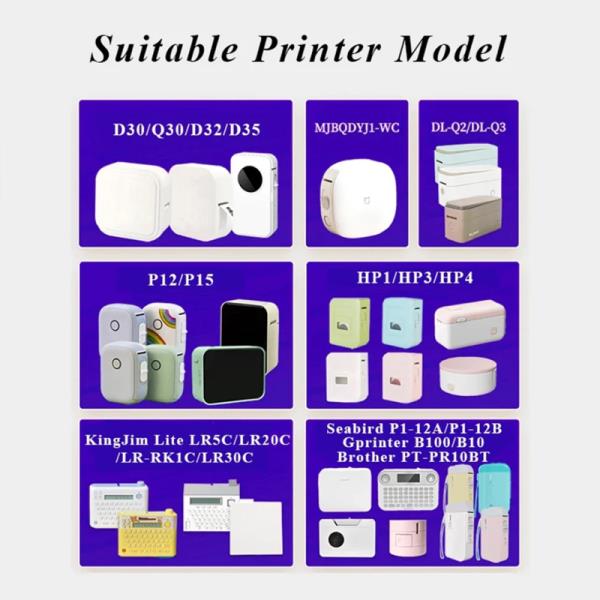 롤 컬러 열 스티커 라벨 Phomemo D30 Marklife P2 P HPRT Q2 라벨 호환 용지 2x40mm : 메이즈컴퍼니