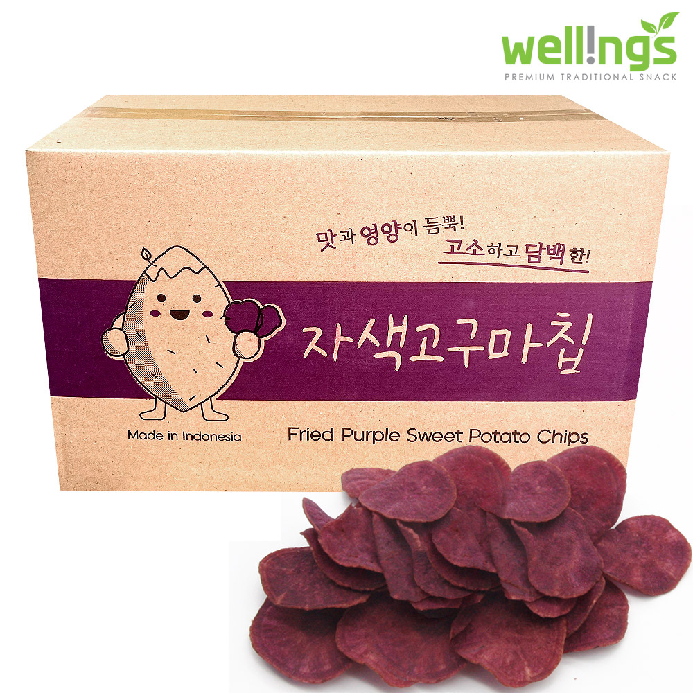 자색 고구마칩 2kg 업소용 대용량 벌크 과자 주전부리 휴게소 간식 술안주 : 웰링스